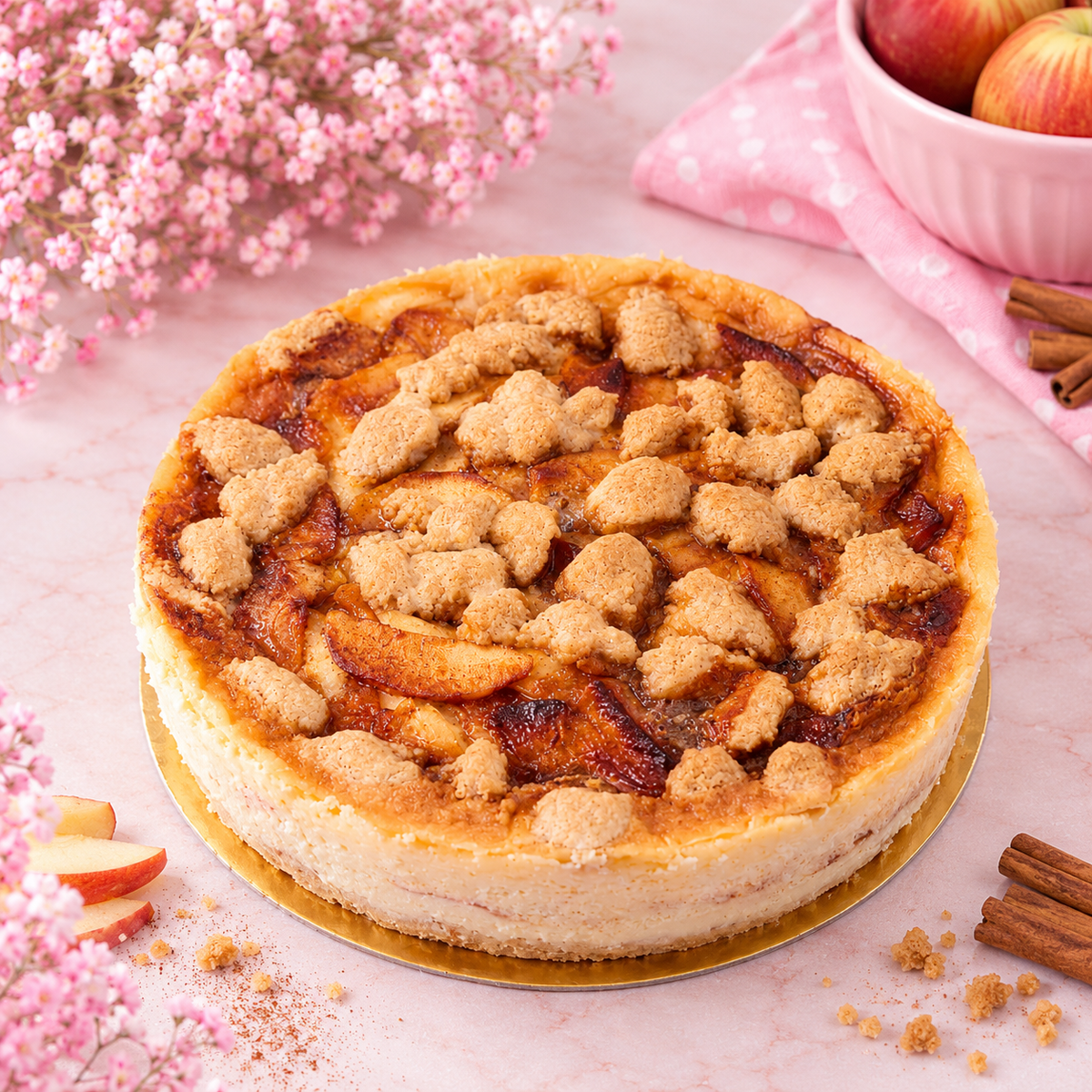 Appelkruimel Cheesecake